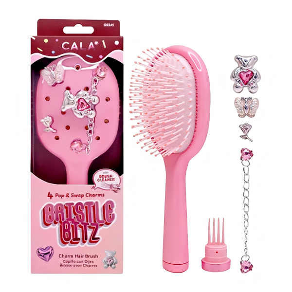 CALA Pink Bristle Blitz Charm Hair Brush Kit - 6pc