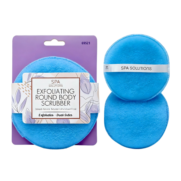 SPA SOLUTIONS Blue Exfoliating Round Body Scrubber - 6 pcs